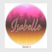 Isabelle Vorname Name pink Aufkleber Sticker シール (シート)