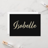 Isabelle white gold Handwriting Karte カード (正面/裏面インサイチュ)