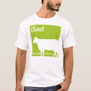 iSad牛ビーガンかベジタリアンのTシャツ Tシャツ