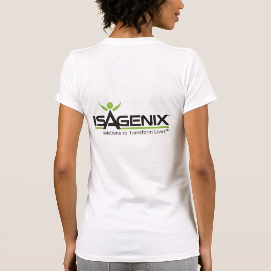 Isagenixのチームはティーを活気づけます Tシャツ (裏面)