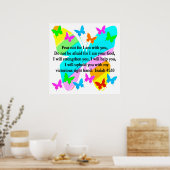 ISAIAH インスパイア 41:10聖書の聖句デザイン ポスター (キッチン)