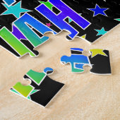 "ISAIAH"名、おもしろい"ハッピーバースデー" ジグソーパズル (側面)