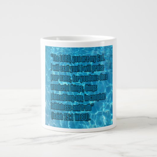 Isaiah 25:1 WEBU Mug ジャンボコーヒーマグカップ (正面)