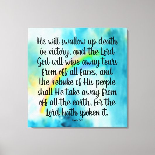Isaiah 25:8キャンバス印刷 キャンバスプリント (正面)