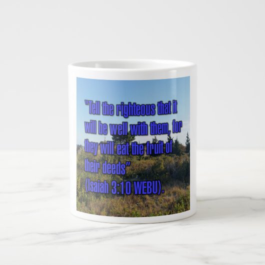 Isaiah 3:10 WEBU Mug ジャンボコーヒーマグカップ (正面)