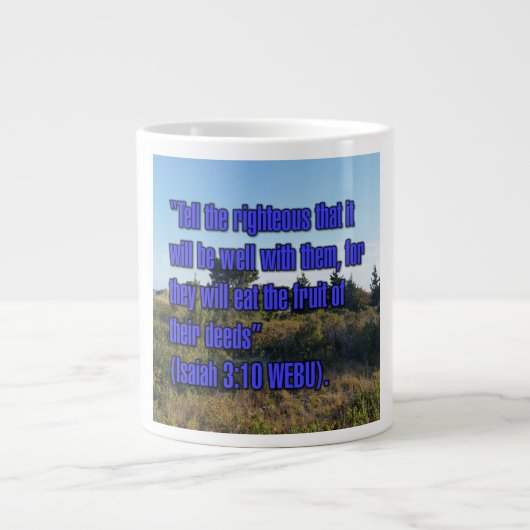 Isaiah 3:10 WEBU Mug ジャンボコーヒーマグカップ (正面)
