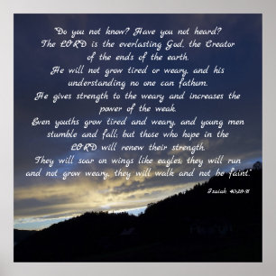 Isaiah 40;28-31 Inspirational ポスター
