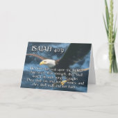 ISAIAH 40:31翼を持つ山としてイーグルス カード (正面)