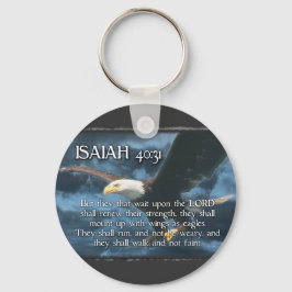 ISAIAH 40:31翼を持つ山としてイーグルス キーホルダー