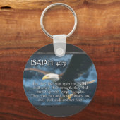 ISAIAH 40:31翼を持つ山としてイーグルス キーホルダー (正面)