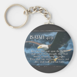 ISAIAH 40:31翼を持つ山としてイーグルス キーホルダー