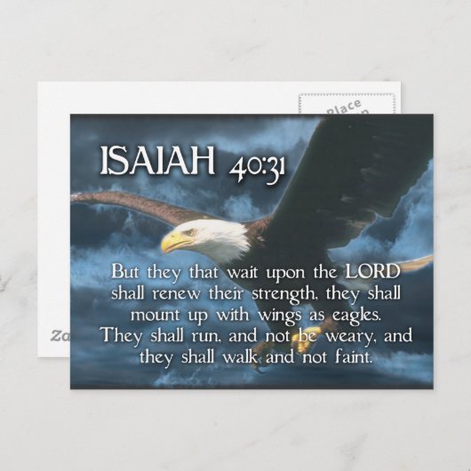ISAIAH 40:31翼を持つ山としてイーグルス ポストカード (正面/裏面)