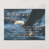 ISAIAH 40:31翼を持つ山としてイーグルス ポストカード (正面)
