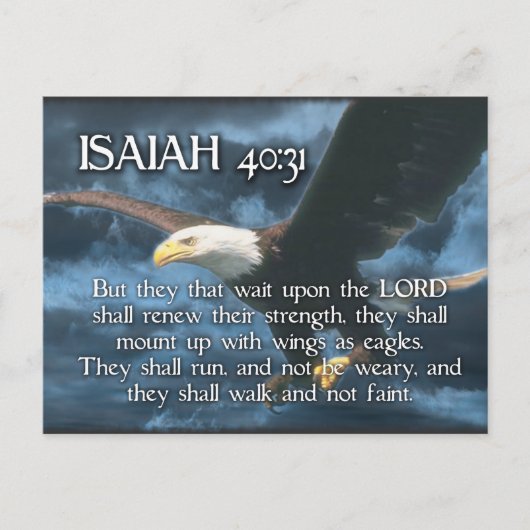 ISAIAH 40:31翼を持つ山としてイーグルス ポストカード (正面)