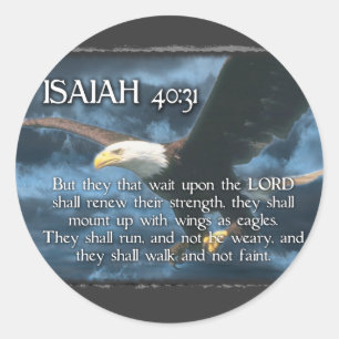 ISAIAH 40:31翼を持つ山としてイーグルス ラウンドシール