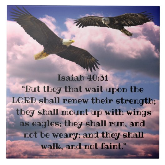 ISAIAH 40:31 CERAMIC TILE タイル (正面)