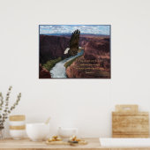 Isaiah 40:31 Eagle Scripture Poster Print ポスター (キッチン)