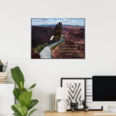 Isaiah 40:31 Eagle Scripture Poster Print ポスター (ホームオフィス)