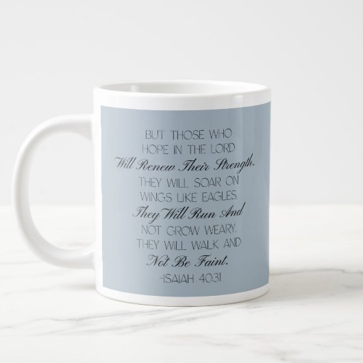 Isaiah 40:31 Hope Bible Verse Mug  ジャンボコーヒーマグカップ (左)