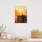 Isaiah 40:31 Soar Like Eagles — Bible verse Faith ポスター (キッチン)