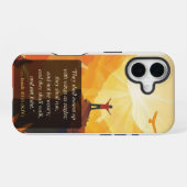 Isaiah 40:31 Soar Like Eagles — Bible verse Faith iPhone 16ケース (裏面横)