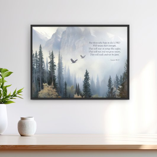 Isaiah 40 31 Soar Like Eagles Scripture Poster ポスター