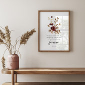 Isaiah 40:8 Floral Scripture Poster – The Word End ポスター