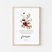 Isaiah 40:8 Floral Scripture Poster – The Word End ポスター