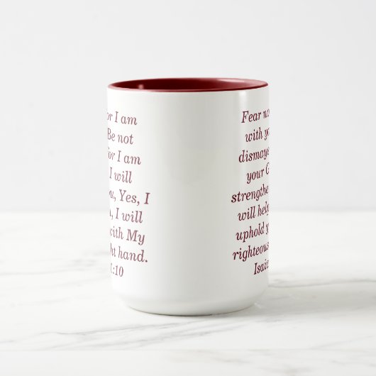 Isaiah 41:10 Custom Scripture Two-Tone Coffee Mug マグカップ (中央)