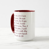 Isaiah 41:10 Custom Scripture Two-Tone Coffee Mug マグカップ (正面左)