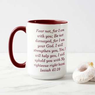 Isaiah 41:10 Custom Scripture Two-Tone Coffee Mug マグカップ