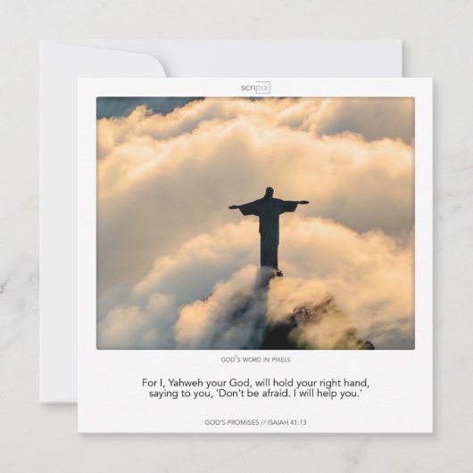 Isaiah 41:13 GOD'S PROMISES 招待状 (正面)