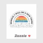 Isaiah 43:19 Behold I will do a new thing シール (シート)