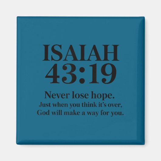 Isaiah 43_19 Bible Verse Christian Saying  マグネット (正面)