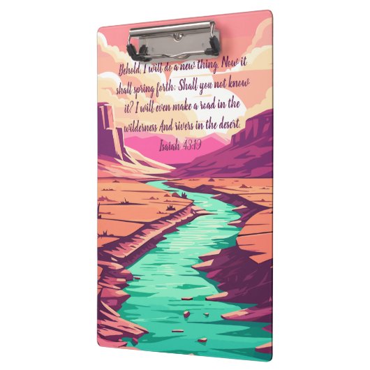 Isaiah 43:19 Clipboard River Desert  クリップボード (左)