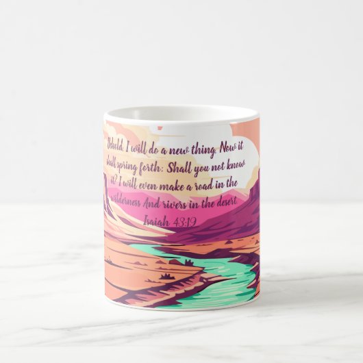 Isaiah 43:19 Coffee Mug River Desert コーヒーマグカップ (中央)