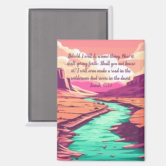 Isaiah 43:19 Magnet River Desert  マグネット (正面/裏面)