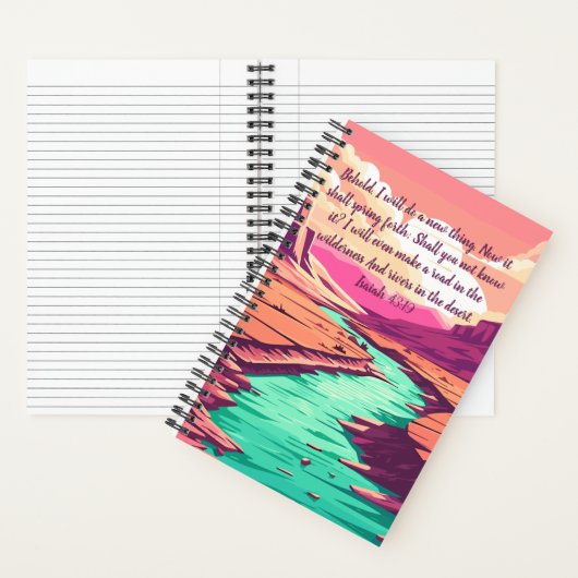Isaiah 43:19 Notebook River Desert  ノートブック (内側)
