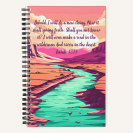 Isaiah 43:19 Notebook River Desert  ノートブック