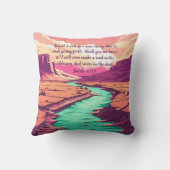 Isaiah 43:19 Throw pillow River Desert クッション (裏面)