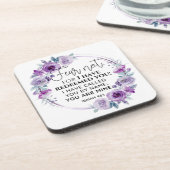 Isaiah 43:1 Fear not I have Redeemed you Floral コースター (左側)