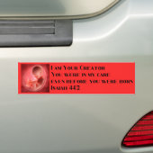 Isaiah 44:2 Pro Life Bumperステッカー バンパーステッカー (車上)