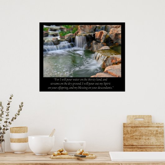 ISAIAH 44:3ポスター ポスター (キッチン)