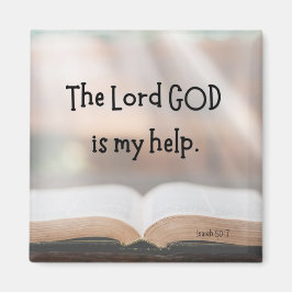 Isaiah 50:7 2インチ磁石 マグネット