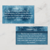 ISAIAH 53:5聖なる書物、 経典バイブルカードの地図 名刺 (正面/裏面)