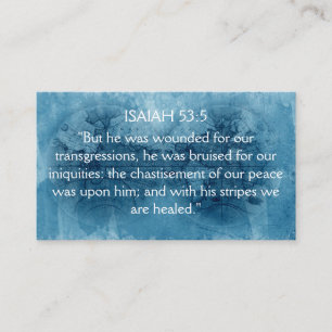 ISAIAH 53:5聖なる書物、 経典聖書の地図 名刺