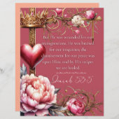 Isaiah 53:5 Healing Scripture Card | Watercolor (正面/裏面)