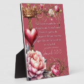 Isaiah 53:5 Healing Scripture | Watercolor Pink フォトプラーク (側面)