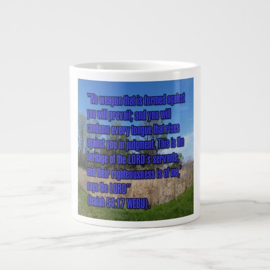 Isaiah 54:17 WEBU Mug ジャンボコーヒーマグカップ (正面)