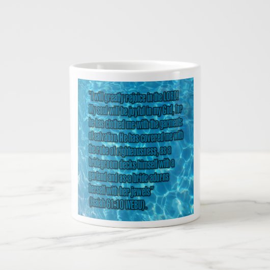 Isaiah 61:10 WEBU Mug ジャンボコーヒーマグカップ (正面)